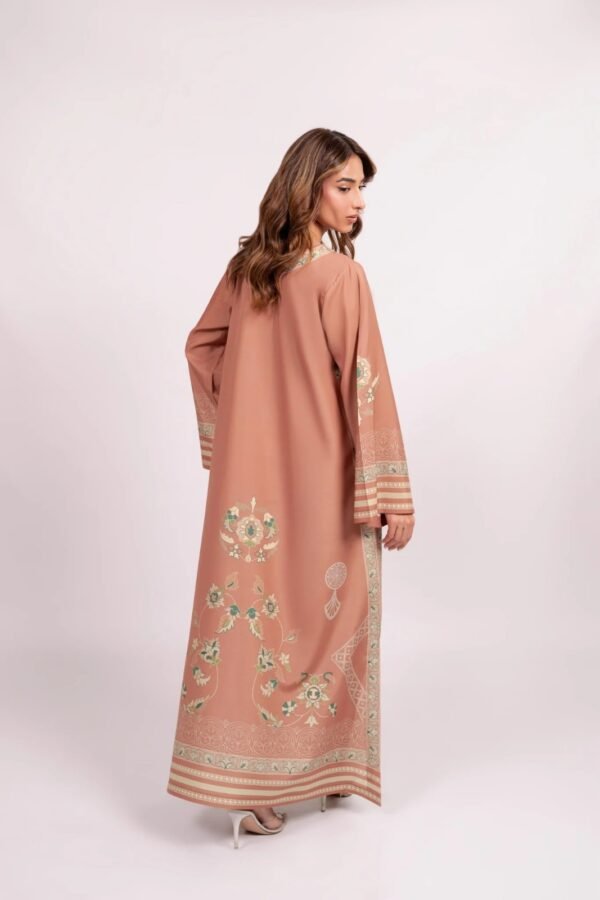 Regal Garden Embroidered Long Kaftan Top